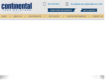 Tablet Screenshot of continentalpackaging.com